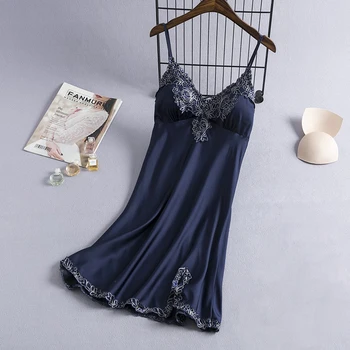 

Sexy Pajamas Robes Womens Negligee V-Neck Sleeveless Gown Nightgown Summer Sleepwear Sleepshirts Strap Dress Lingerie Homewear