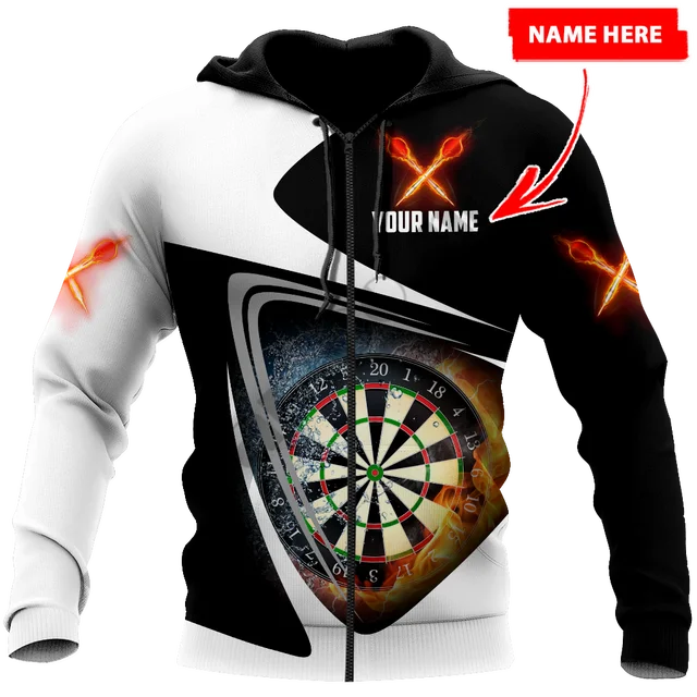 PLstar Cosmos 3Dprint Newest Dart Player Sport Custom Name Harajuku Streetwear Unique Unisex Casual Hoodies/Sweatshirt/Zip F-4 Zip Hoodies