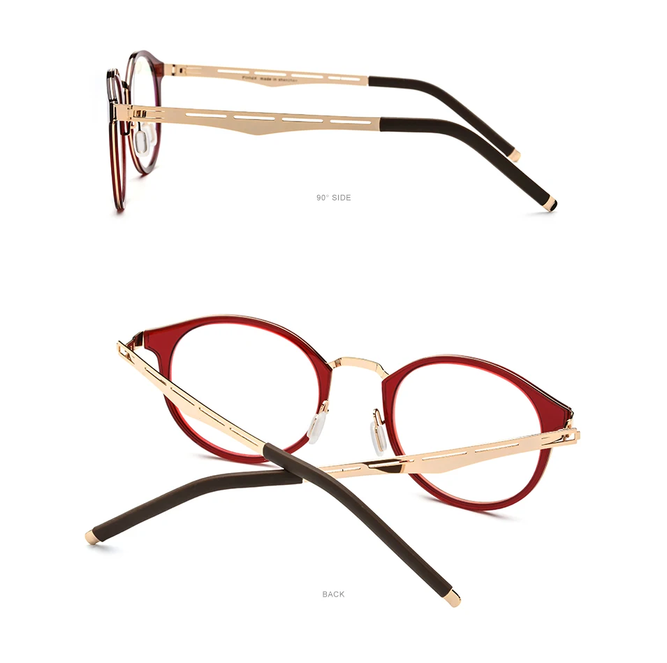FONEX TR90 очки, оправа для мужчин и женщин, винтажные круглые очки по рецепту, очки для близорукости, оптическая оправа, очки, ретро очки без винтов