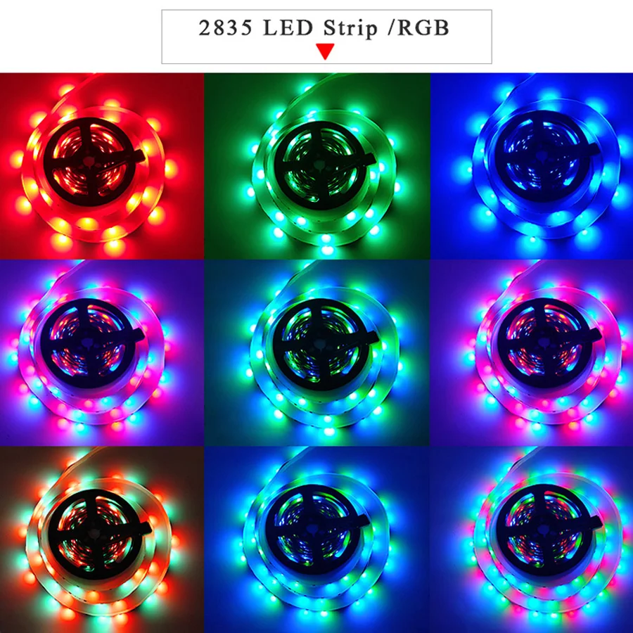 USB LED Strip Light RGB 2835 DC 5V Powered Backlight Flexible Ribbon 50CM 1M 2M 3M 4M 5M Decor Screen TV Background Lighting