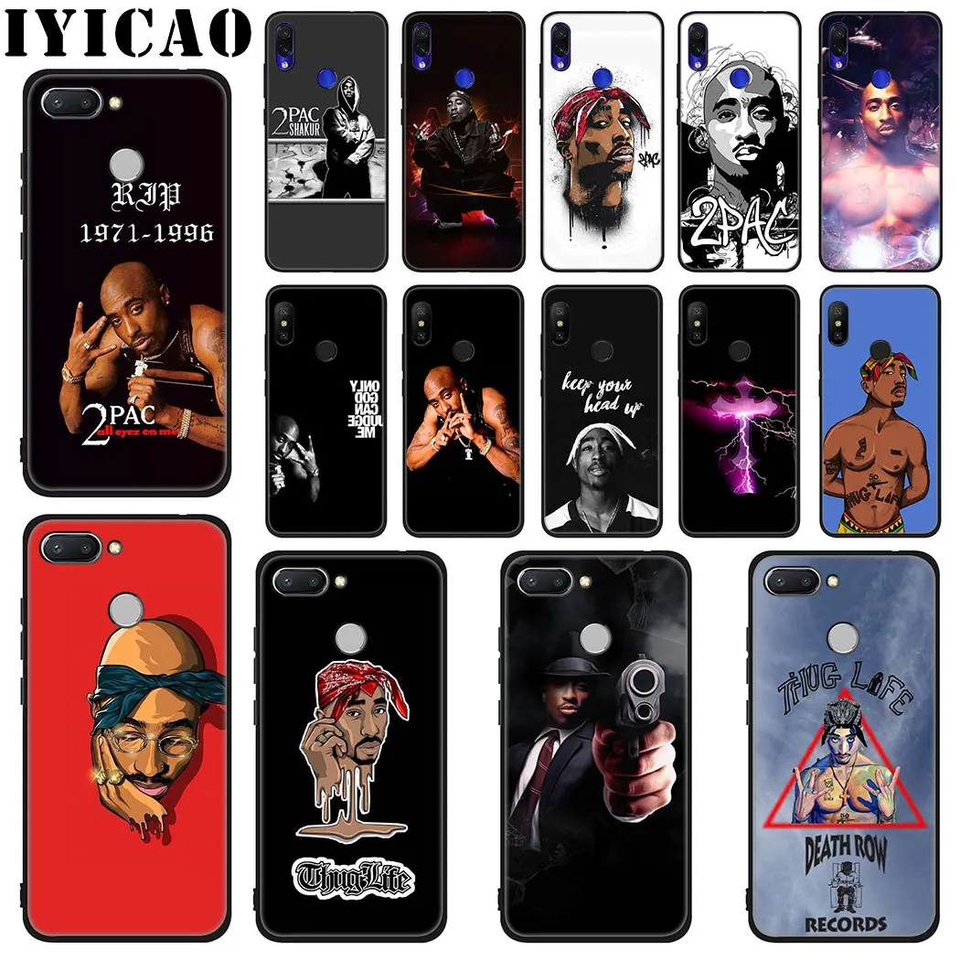 IYICAO хип хоп исполнитель 2Pac Тупак мягкий силиконовый чехол для Xiaomi Redmi Go S2 K20 6 Pro 8A 7