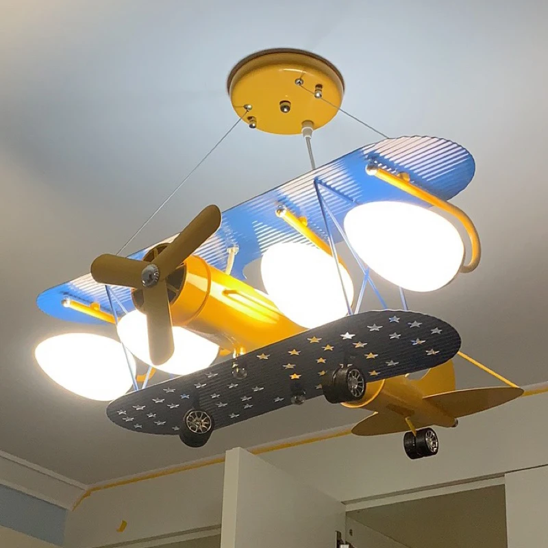 Kids Room Lamp For Children Chandelier Airplane Hanging Lamp Light Kids Room Led Light Children Bedroom Kids Chandelier Lighting bedroom chandelier Chandeliers