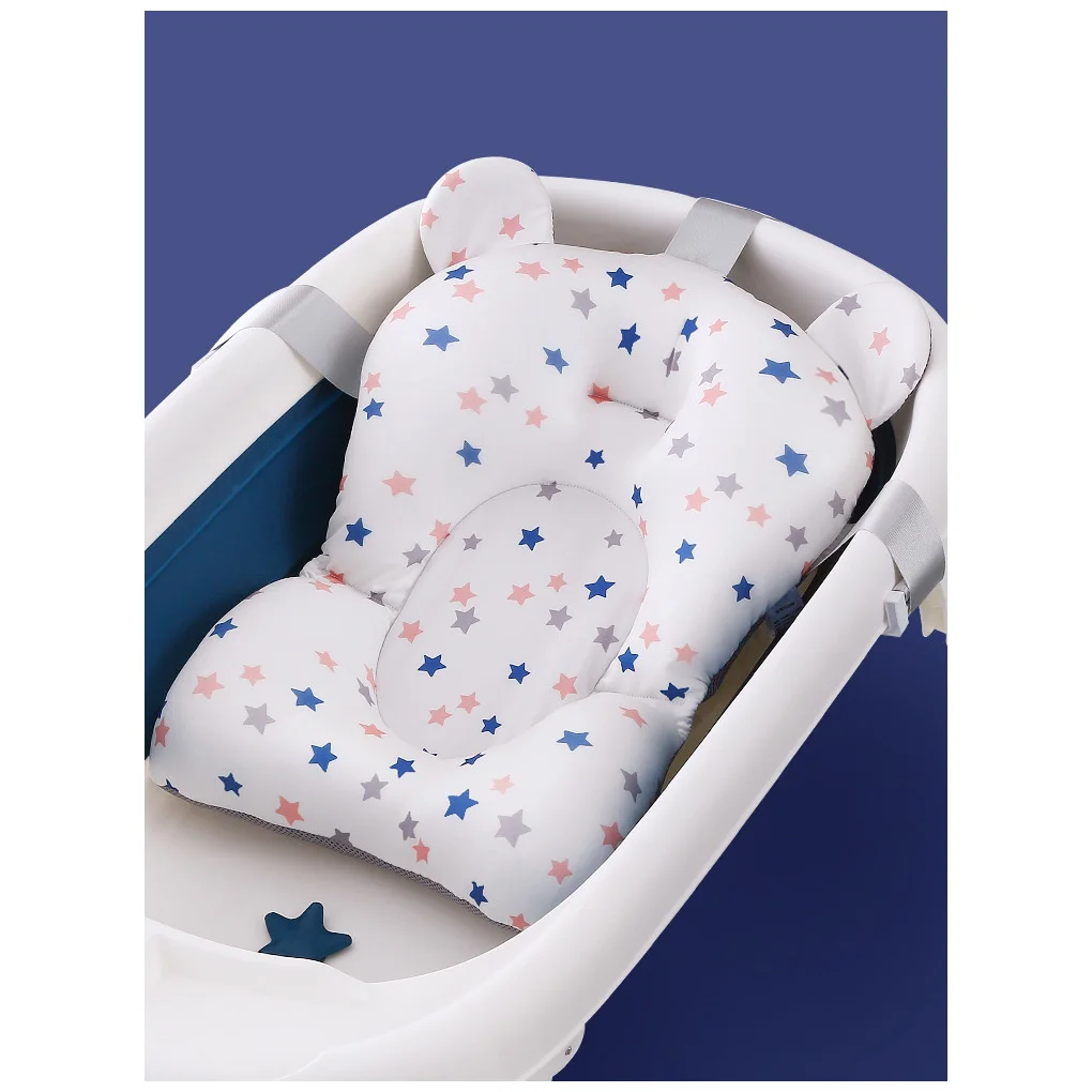 Seat-Mat Bathtub-Pad Shower-Cushion Floating Newborn-Support Foldable Baby Ajustable