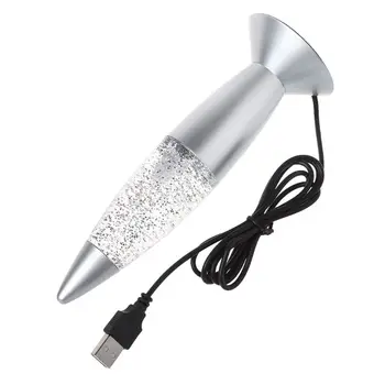 

3D Rocket Multi Color Changing Lava Lamp RGB LED Glitter Night Light Gift