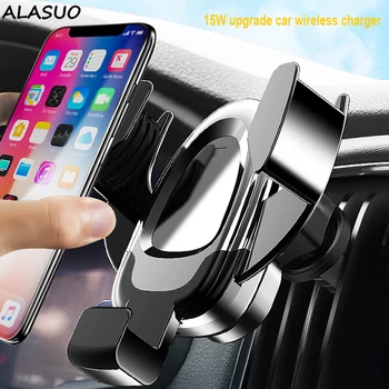 

15W Car Wireless Charger Smart Sensor Clamping With Magnetic Charger port for iPhone 11 pro Samsung Note 10 Car Phone Holder