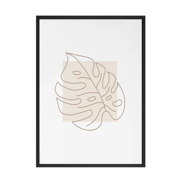 Poster cocooning et minimaliste tons marron KOR