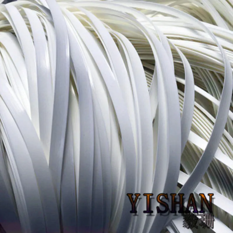 70Meters(500g) Width:8mm White Gradient Flat Synthetic Rattan Weaving Material Plastic Knit Repair Chair Table PE Rattan