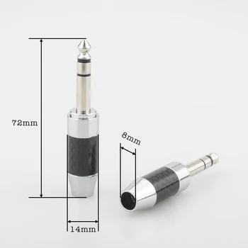 

Audiocrast Carbon Fiber Rhodium Plated 6.35 mm stereo 6.5mm (1/4 in) Jack Male Plug for DIY Headphone upgraded Cable