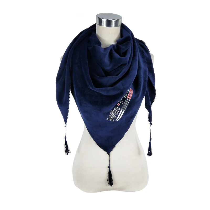 CHING YUN треугольник шарфы стиль Мода Русский Этнический узор зимний женский шарф утолщаются теплый обёрточная бумага мягкая Дамская шаль - Цвет: dark blue