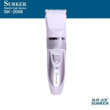 Surker, электрический триммер для волос, SK-2006, 2 в 1, беспроводная перезаряжаемая машинка для стрижки волос, триммер для волос в носу, виски, триммер для бороды