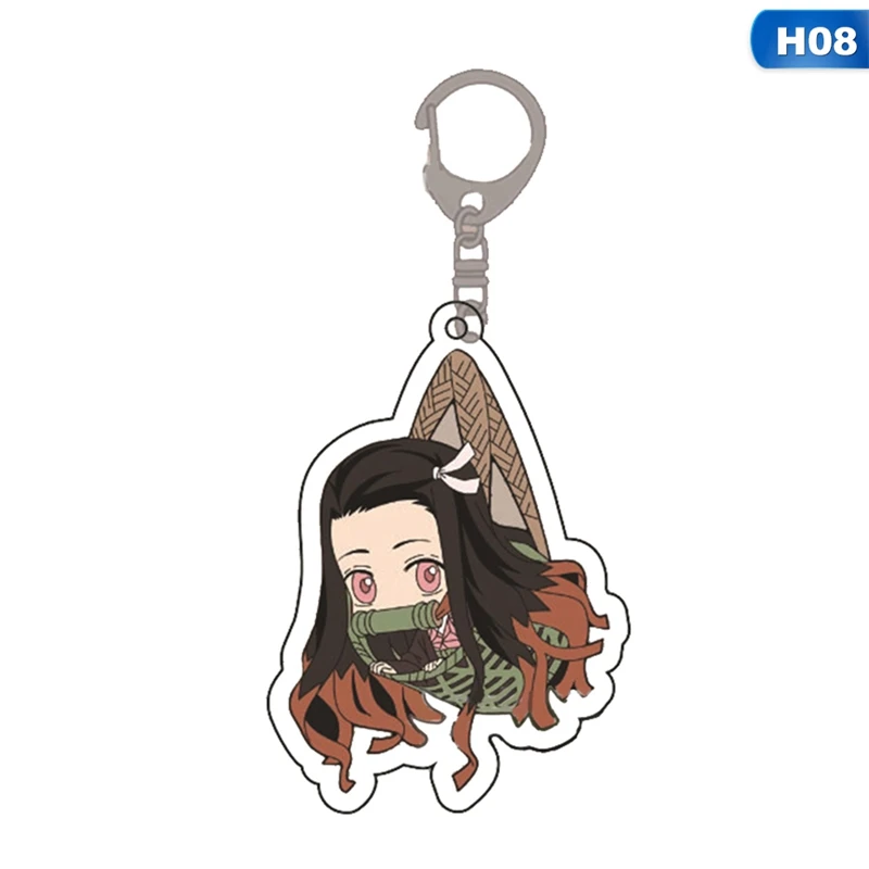 Аниме демон убийца Kimetsu no Yaiba акриловый брелок для ключей гоночные ремни