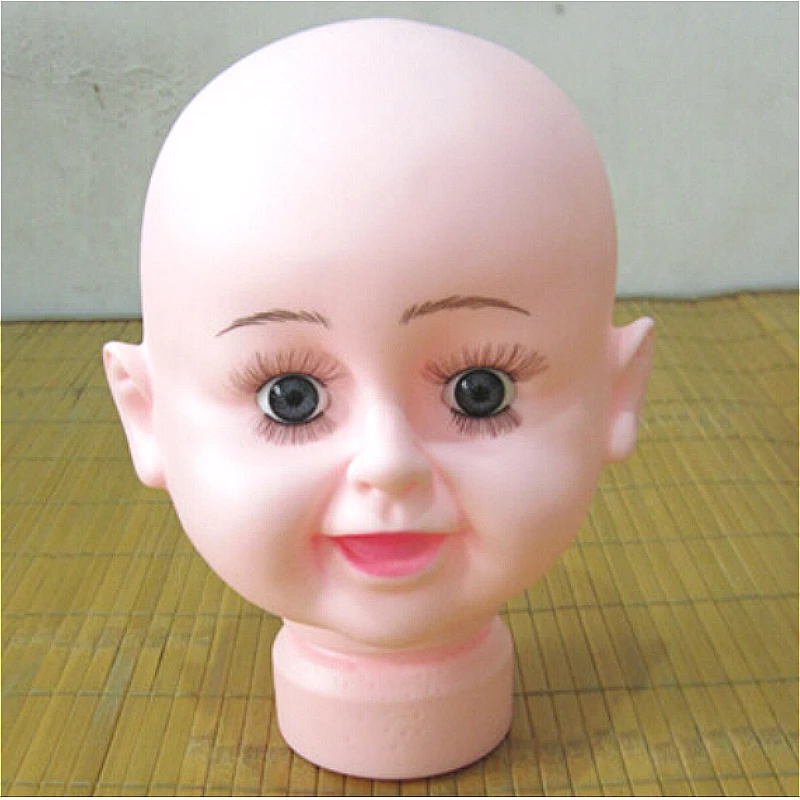 

Silicone Mannequin Manikin Head Flat Eye Facial Eyelash Extension Haircut Practice Model Training Tool False Child Dolls Model