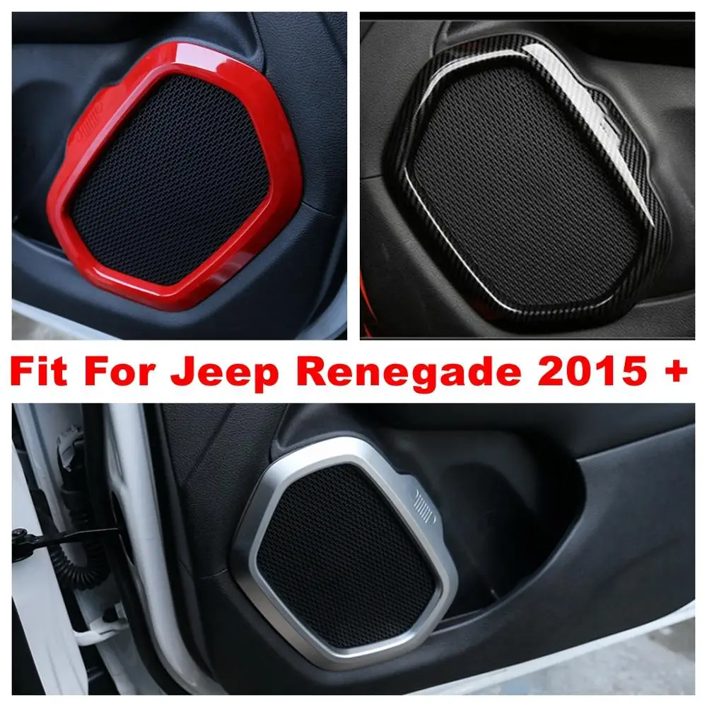 

Car Side Door Speaker Audio Sound Horn Hood Frame Decoration Cover Trim ABS Accessories Interior For Jeep Renegade 2015 - 2020