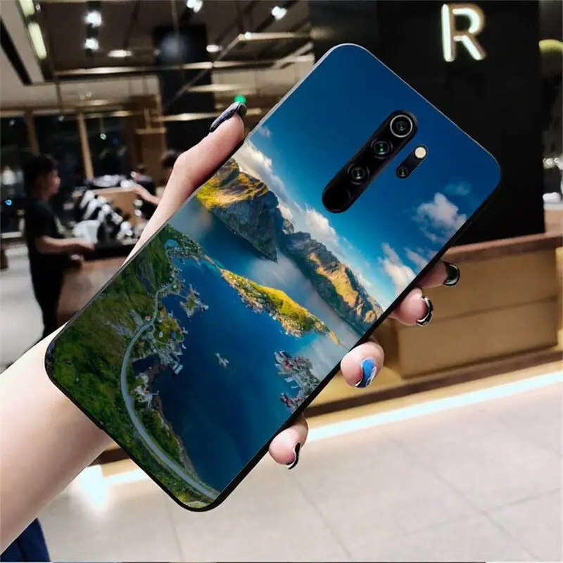 xiaomi leather case charging Beautiful mountain sea island DIY Painted Bling Phone Case for Redmi Note 9 8 8A 8T 7 6 6A 5 5A 4 4X 4A Go Pro xiaomi leather case glass Cases For Xiaomi