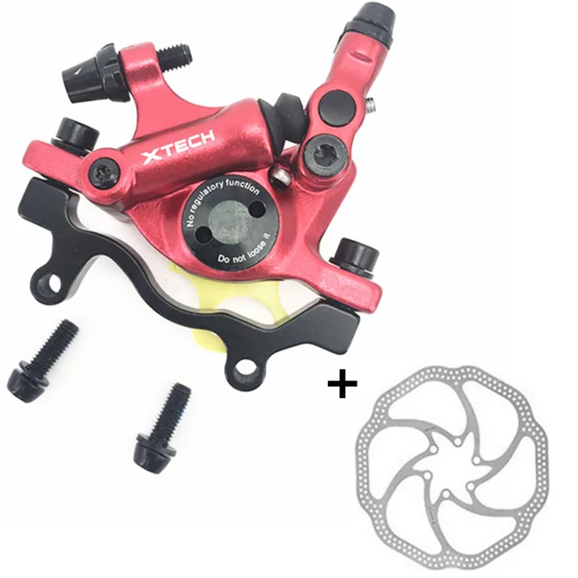 Red rear and Disc ZOOM HB-100 горный велосипед freios a disco de óleo/óleo bicicleta de estrada linha de traque BB7 - Цвет: Red rear and Disc