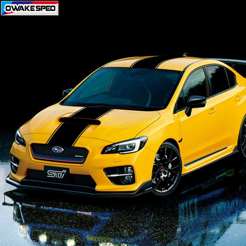 Sport Racing Stripes Car Hood Roof Tail Decor Sticker For Subaru-WRX Auto Body Whole Vinyl Decals Exterior Accessories (5)