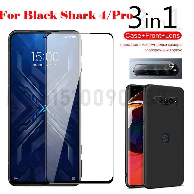 Защитное стекло 3 в 1 для Xiaomi Black Shark 4 защиты экрана Pro | Мобильные телефоны и