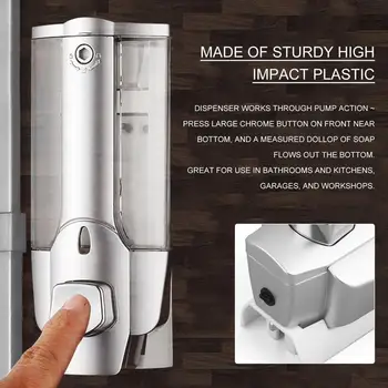 

350ML Wall Mount Soap Sanitizer Shower Manual Shampoo Dispenser Lock Bathroom Washroom Spieniacz Do Szamponu дозатор настенный