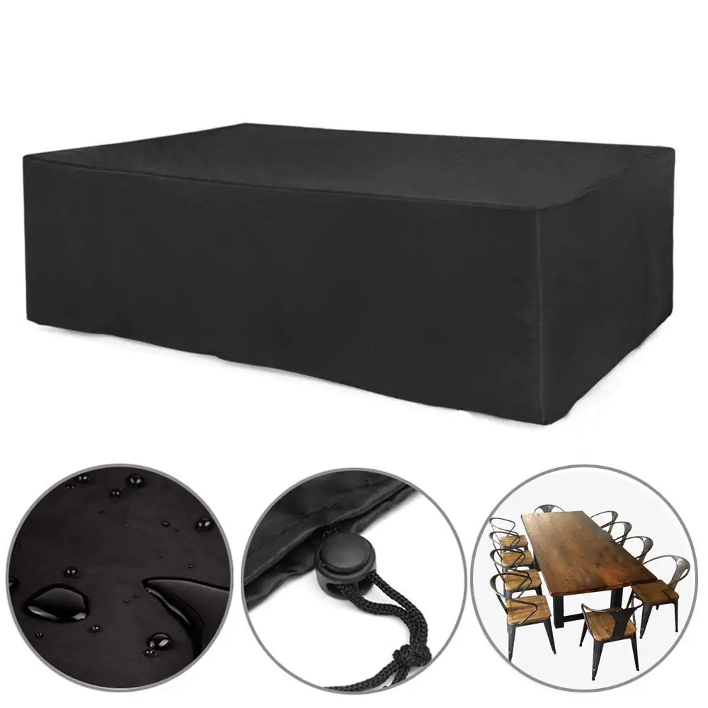 

Furniture Dustproof Cover For Rattan Table Cube Chair Sofa Waterproof Oxford Cloth Rain Garden Patio Protective Cover