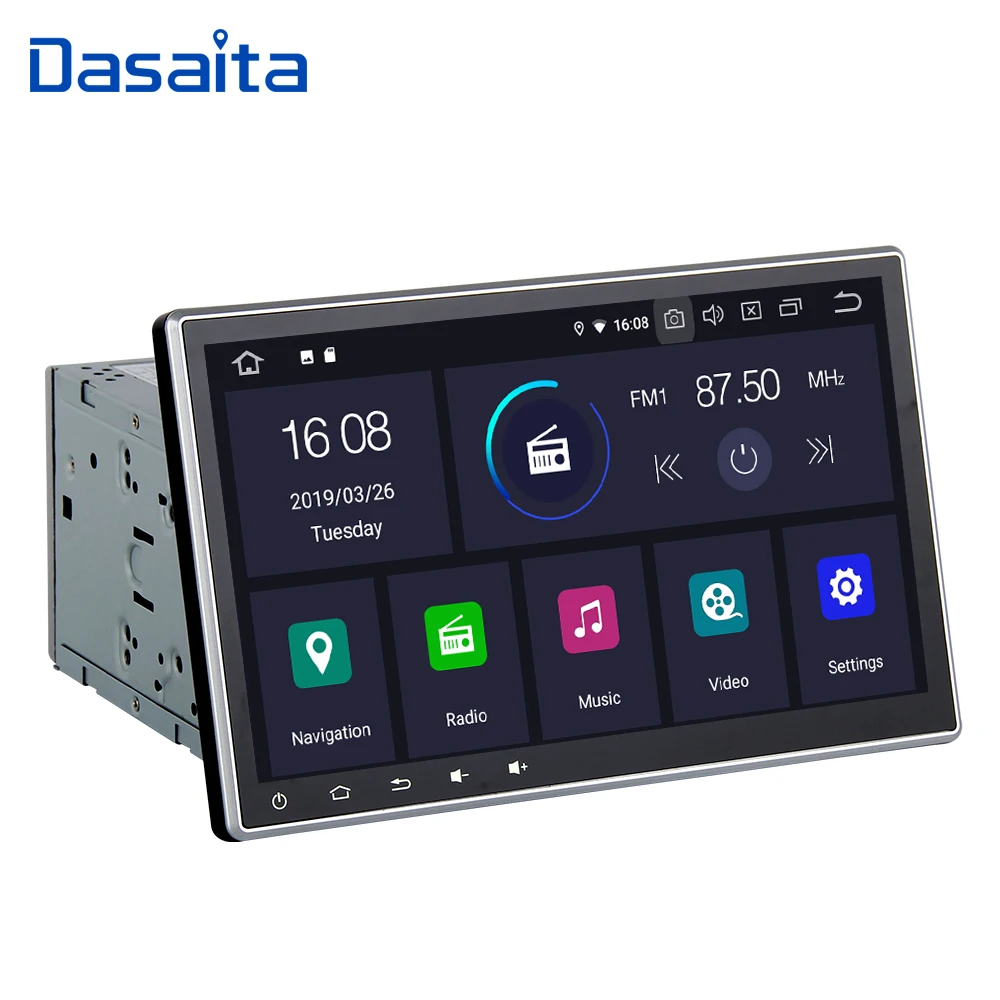 Dasaita 10," дисплей головное устройство Android 9,0 автомобильный dvd-плеер для регулируемых 2 din gps Автомагнитола для Toyota Nissan