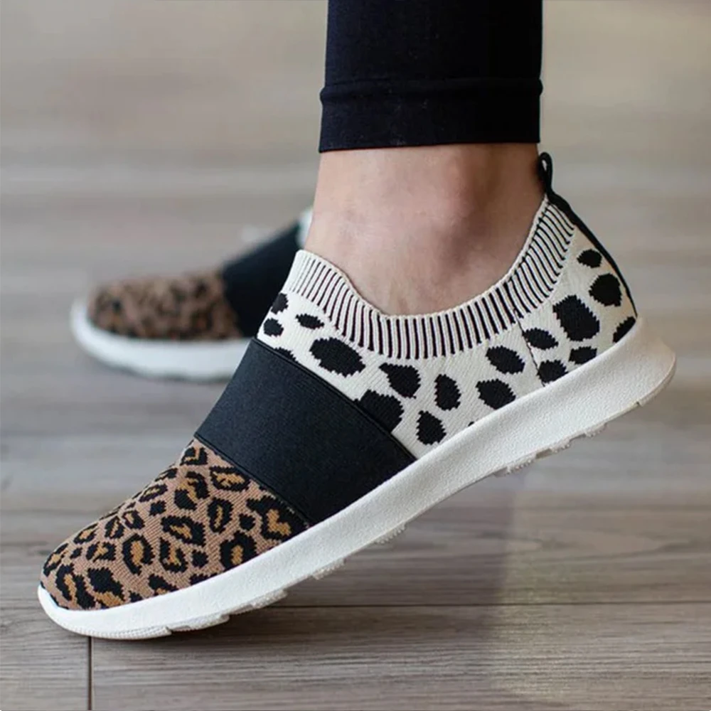 leopard sock sneakers