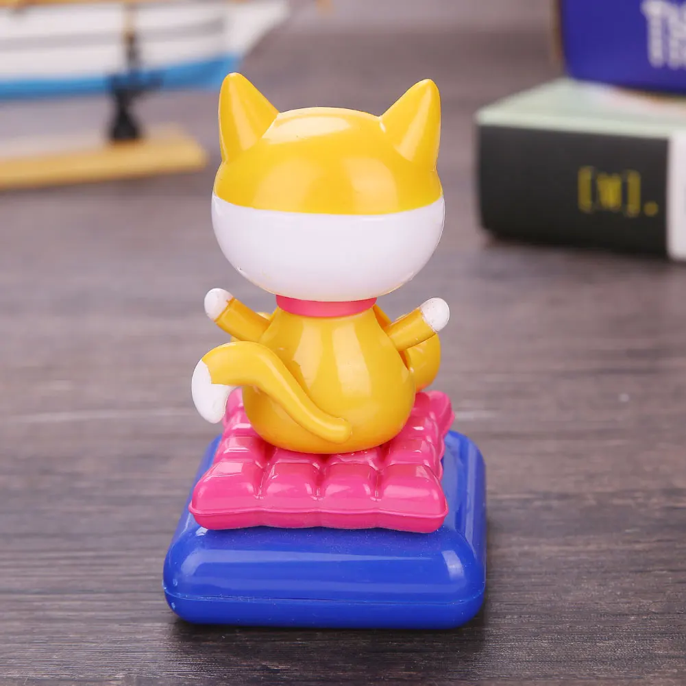 Танцевальная игрушка модель Изысканная кукла автомобиль интерьерное украшение на солнечных батареях котенок кошка качающаяся игрушка