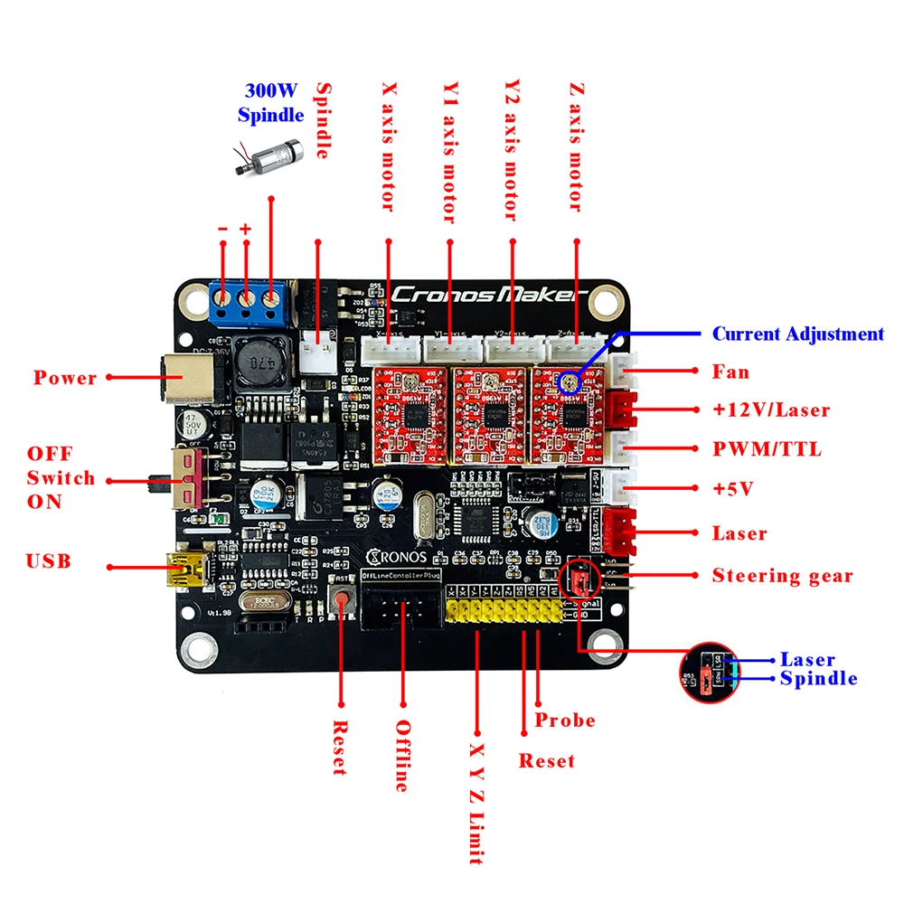 CNC 3018 Pro GRBL 1,1 DIY станок с ЧПУ, 3 оси бакелитовый фрезерный станок, деревообрабатывающий станок, лазерная гравировка, CNC3018 может работать в автономном режиме