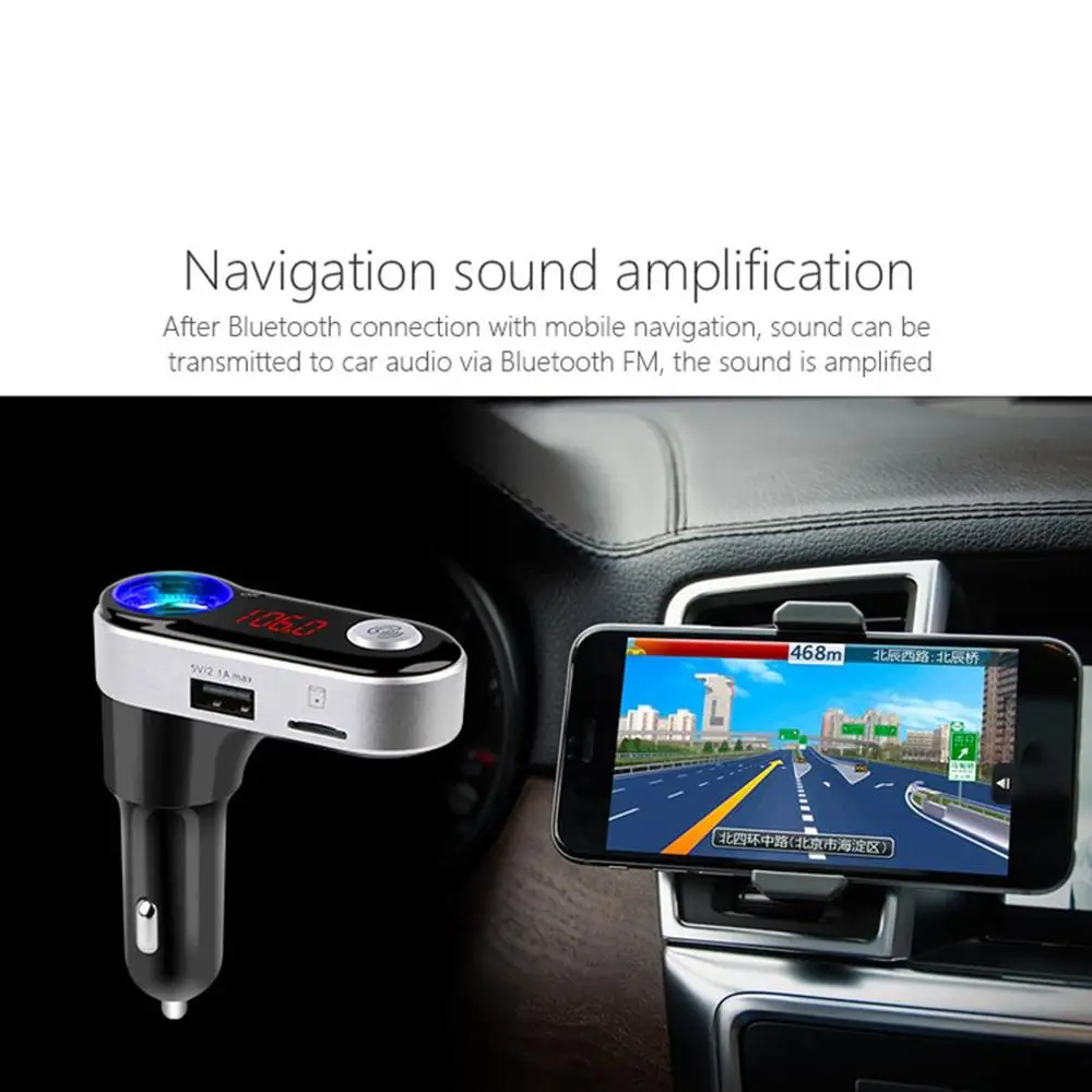 BC09B Автомобильный Mp3 Bluetooth плеер с прикуривателем функция расширения автомобиля Bluetooth Hands-free Телефон