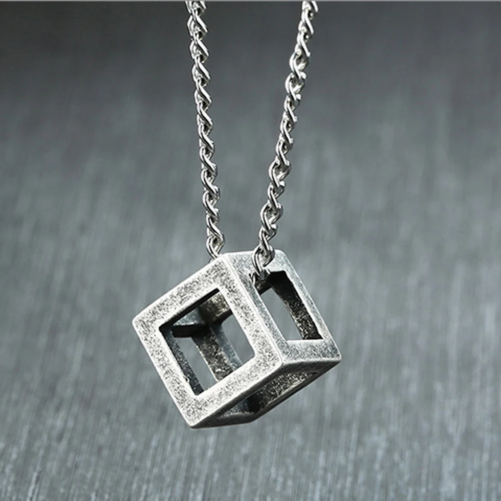 unift Collana Con Ciondolo Cubo di Metatron per Gli Uomini e le Donne Acciaio Inossidabile Stile Geometrico Sigilli Dell'Arcangelo Collana Talismano Guarigione Spirituale Gioielli