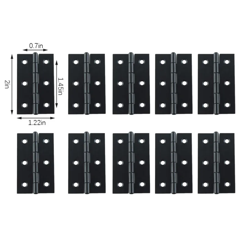 10/20pcs Hardware Stainless Steel Hinges Door Connector Drawer 6 Mounting Holes Durable Furniture Bookcase Window Cabinet Home stainless steel hinges door hinges