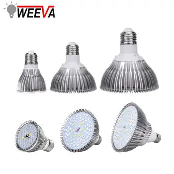 

WEEVA 110V 220V Full Spectrum LED Grow Light E27 Lampada 30W 50W 80W Indoor Plant Lamp IR UV Flowering Hydroponics System Garden