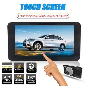 

4 inch IPS 170 Lens Dash Cam H17 FHD 1080P Car DVR Camera Lightness Portability No Space Occupy with Rear View Camera