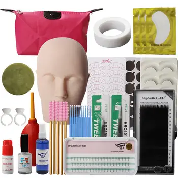 

False Eyelashes Extension Practice Kit Makeup Eyelashes Extension Set Grafting Eyelash Tools Kit Practice Eye Lashes Graft