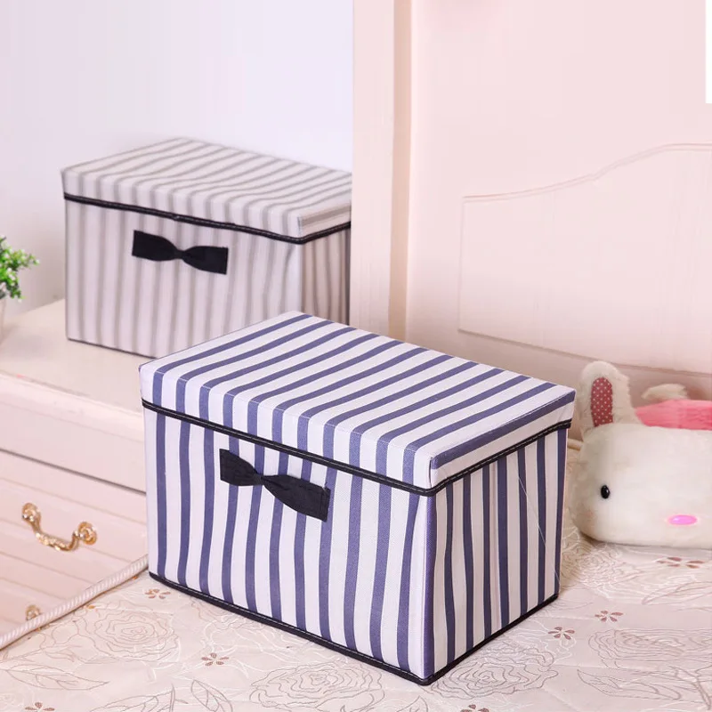 Nova dobravel nano-tecido caixa de armazenamento de roupas organizador tamanho grande Meias de armazenamento de underwear organiz