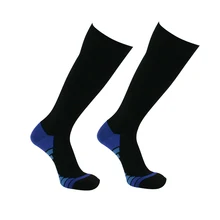 Длинные Компрессионные носки нейлоновые для активного отдыха впитывающие пот чулки для марафона бега атлетические