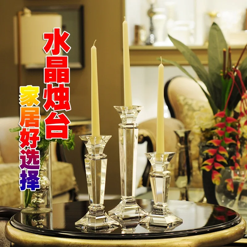 Nordic Luxury Crystal Glass Candle Holder, Romantic Wedding Table Centerpieces, Decor Candelabra, Coffee, Home Decoration - Image 3