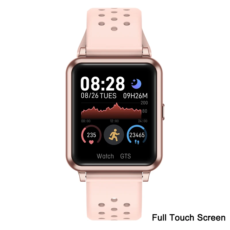 Full touch Smartwatch сердечного ритма кровяное давление здоровья Водонепроницаемый Смарт наручные часы с Bluetooth Браслет фитнес-трекер