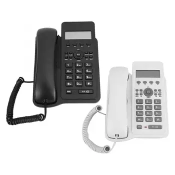 

Office Wired Landline Telephone Pre-dialing Home Cord Phone FSK/DTMF Dual System Landline Home Phone for Hotel with LCD Display