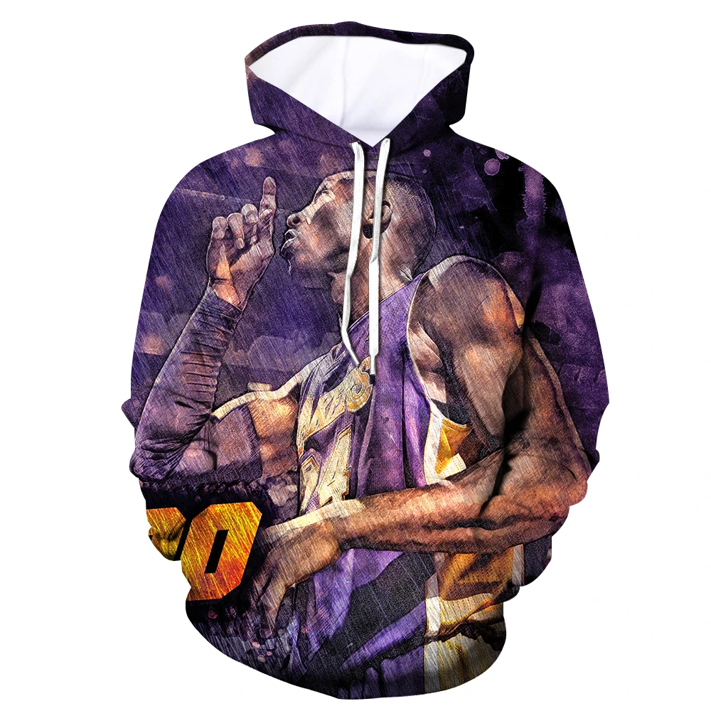 new Fashion Brand clothing hoodies Outerwear All-Star players Kobe Bryant 3d print Sweatshirt casual hip hop streetwear