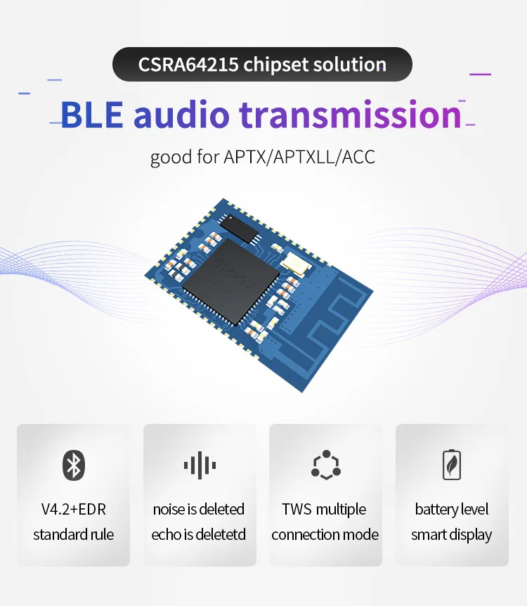 CSRA64215 BLE V4.2 Bluetooth динамик модуль аудио EDR 2,4 ГГц E104-BT30 приемник Поддержка APTX APTXLL ACC