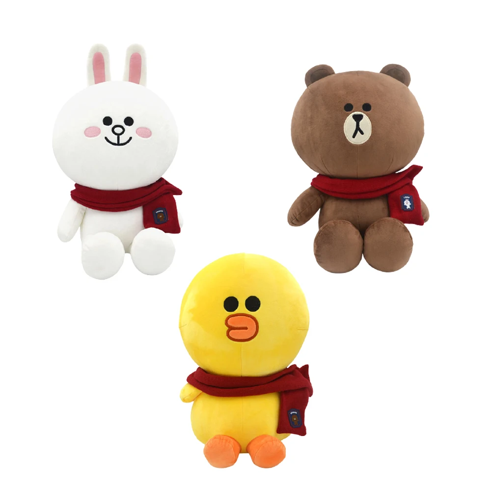 Kawaii Brown Bear Plush Toy Bandai Lovely Stuffed Cony Sally Doll Cartoon Periphery Line Friends Birthday Gift | Игрушки и хобби