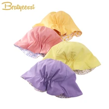 

Reversible Baby Summer Hat for Girls Cap Kids Bucket Hats Beach Sun Protection Chidren Fisherman Cap Baby Accessories 1-3Y
