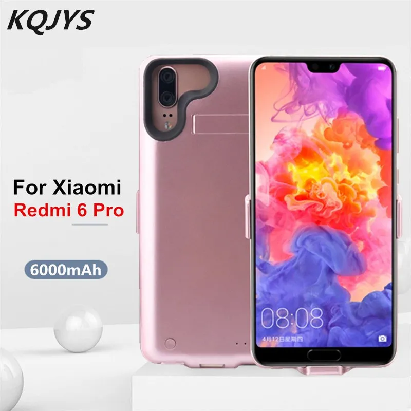 KQJYS 6000 мАч чехол для зарядки для Redmi 6 Внешний Аккумулятор Чехол для зарядного устройства чехол s для Xiaomi Redmi 6 Pro резервного питания