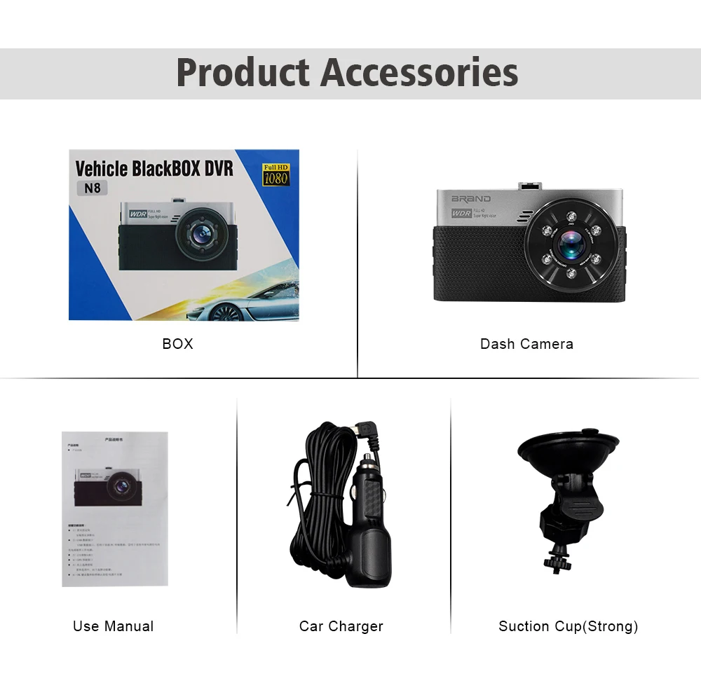 3,0 дюймов Автомобильный видеорегистратор Камера Dash Cam Full HD 1080P 170 широкоугольный Авто регистратор Инфракрасный ночного видения Видео вождения рекордер
