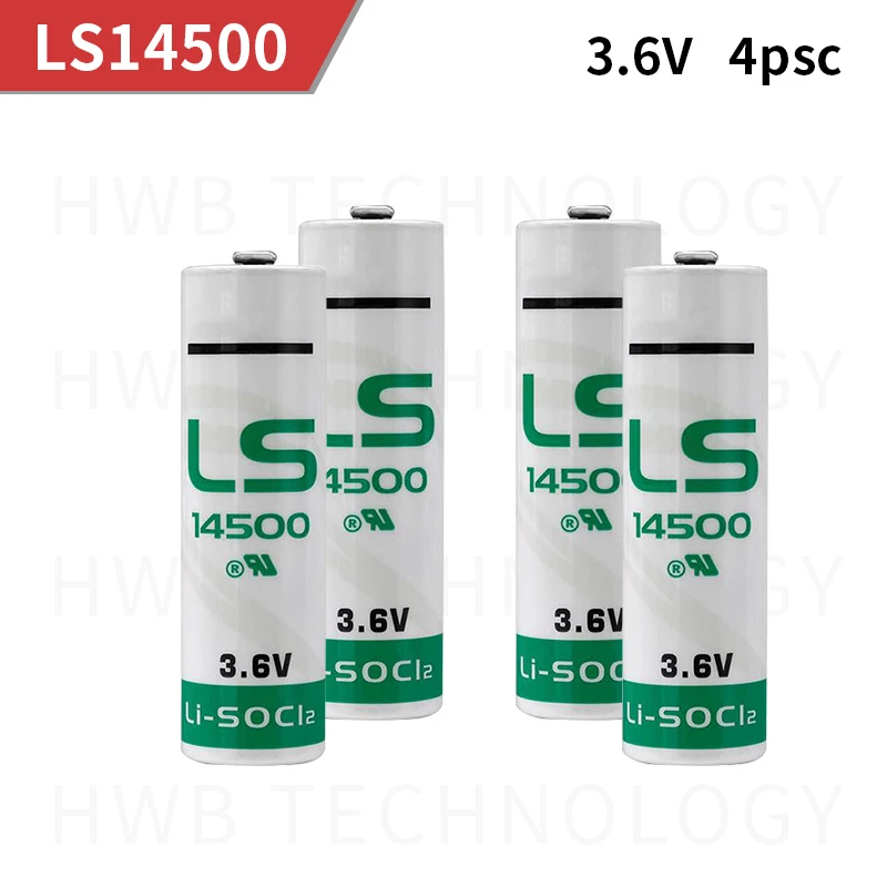 

4 PCS/lot new for SAFT LS14500 AA ER14505M 2600mah 3.6v lithium battery,instruments and meters backup power supply