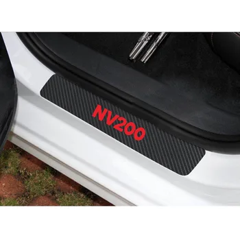 

4Pcs Car Stickers Tuning Accessories For Nissan Nv200 Door Sill Scuff Plate Protector Decal Sticker Car-Styling Car Accessories