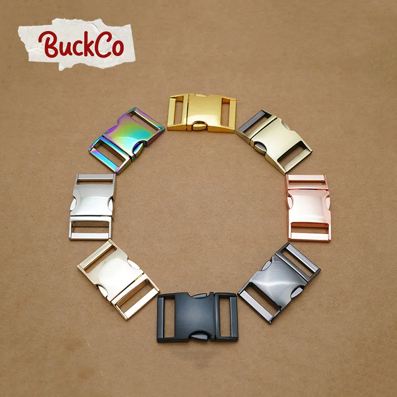 

20pcs/lot 25mm side release metal buckle high quality DIY dog collars strapping bags parts durable security 8 colours