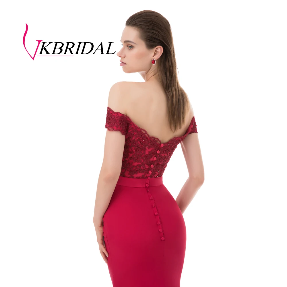 VKBRIDAL платья для подружки невесты, украшенные бисером для пригласительные на свадьбу новые кружевные аппликации Формальные платье русалки