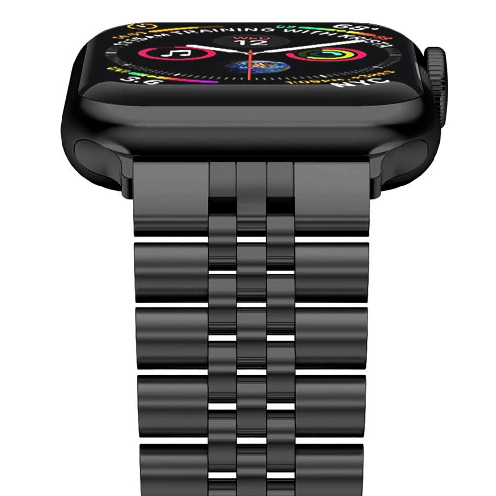 Ремешок из нержавеющей стали для apple watch band 44 40 мм деловой браслет iwatch 5 4 3 38 42