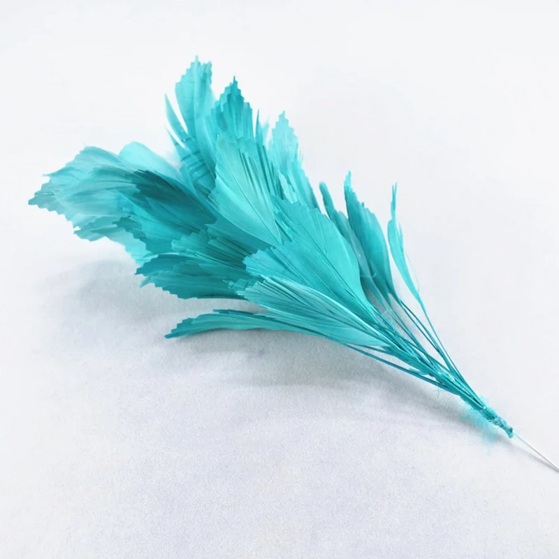 Triangular Feather Decorated Shawl Pin